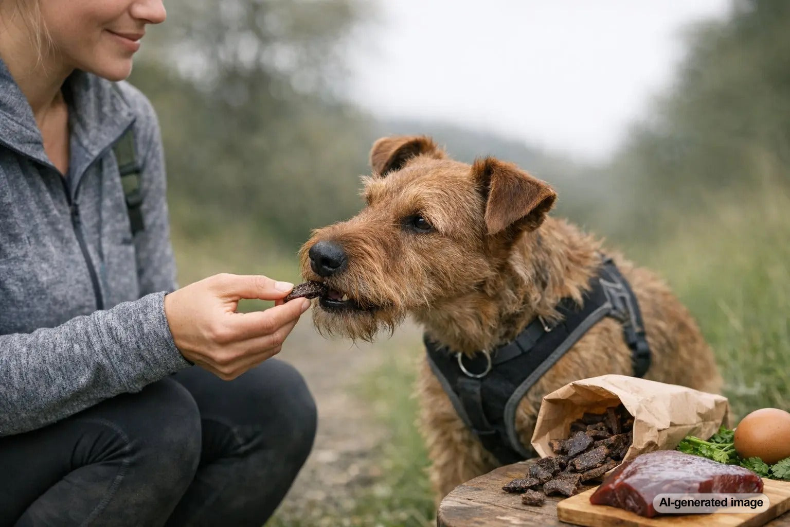 Healthy liver treats for dogs displayed with wholesome, simple ingredients and no unnecessary fillers