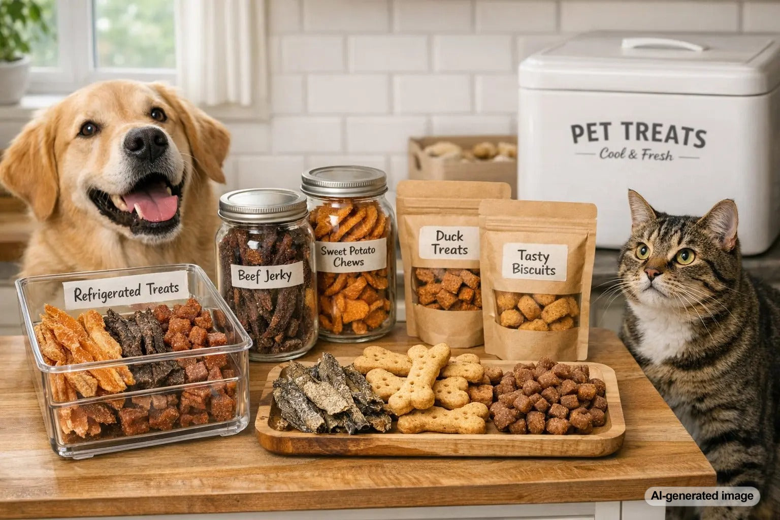 How to store natural pet treats to keep them fresh and safe for dogs and cats