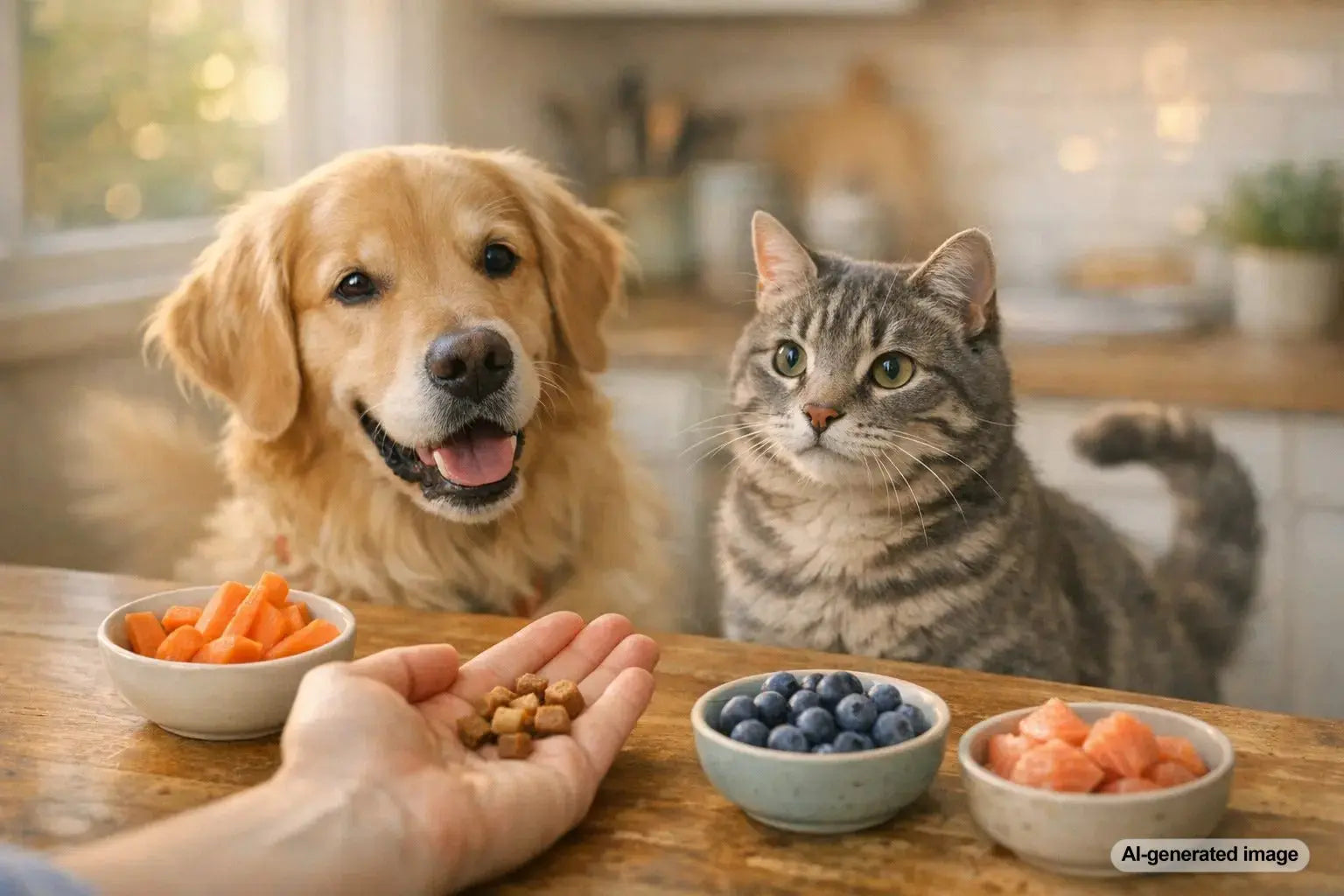Using tiny dog treat pieces during training to reduce calories while keeping dogs motivated and engaged