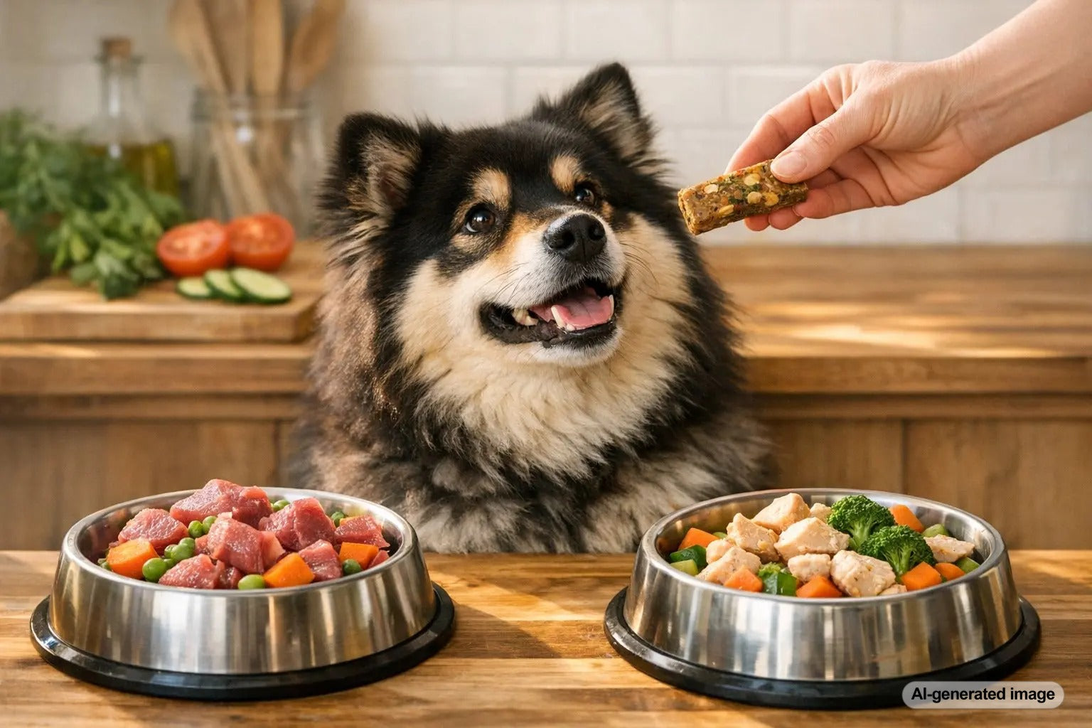 Is Lamb Better for Dogs Than Chicken blog featured image with lamb and chicken dog treats