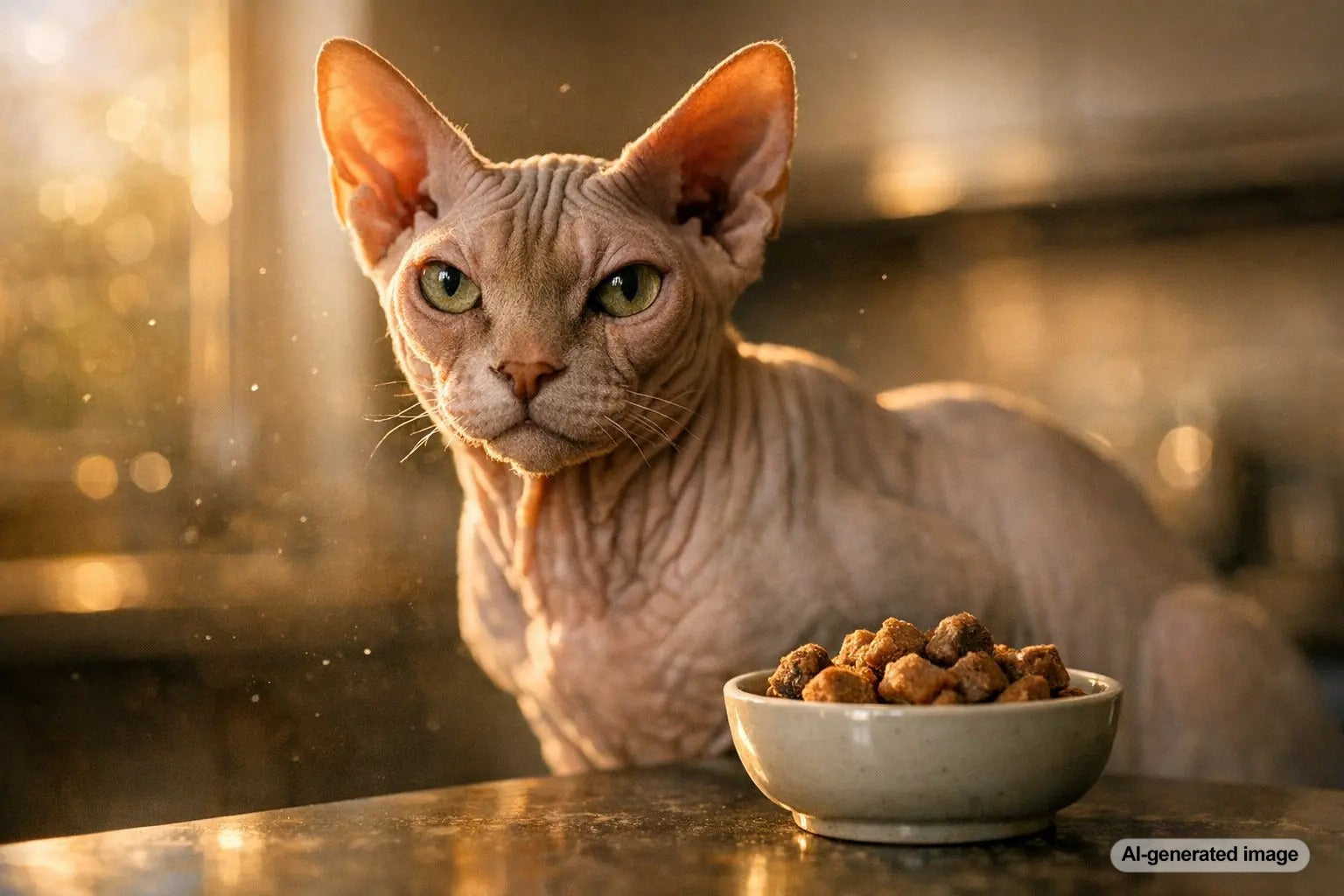 Sphynx cat lounging comfortably while highlighting the topic Is the Sphynx Right for You? The Hairless Truth