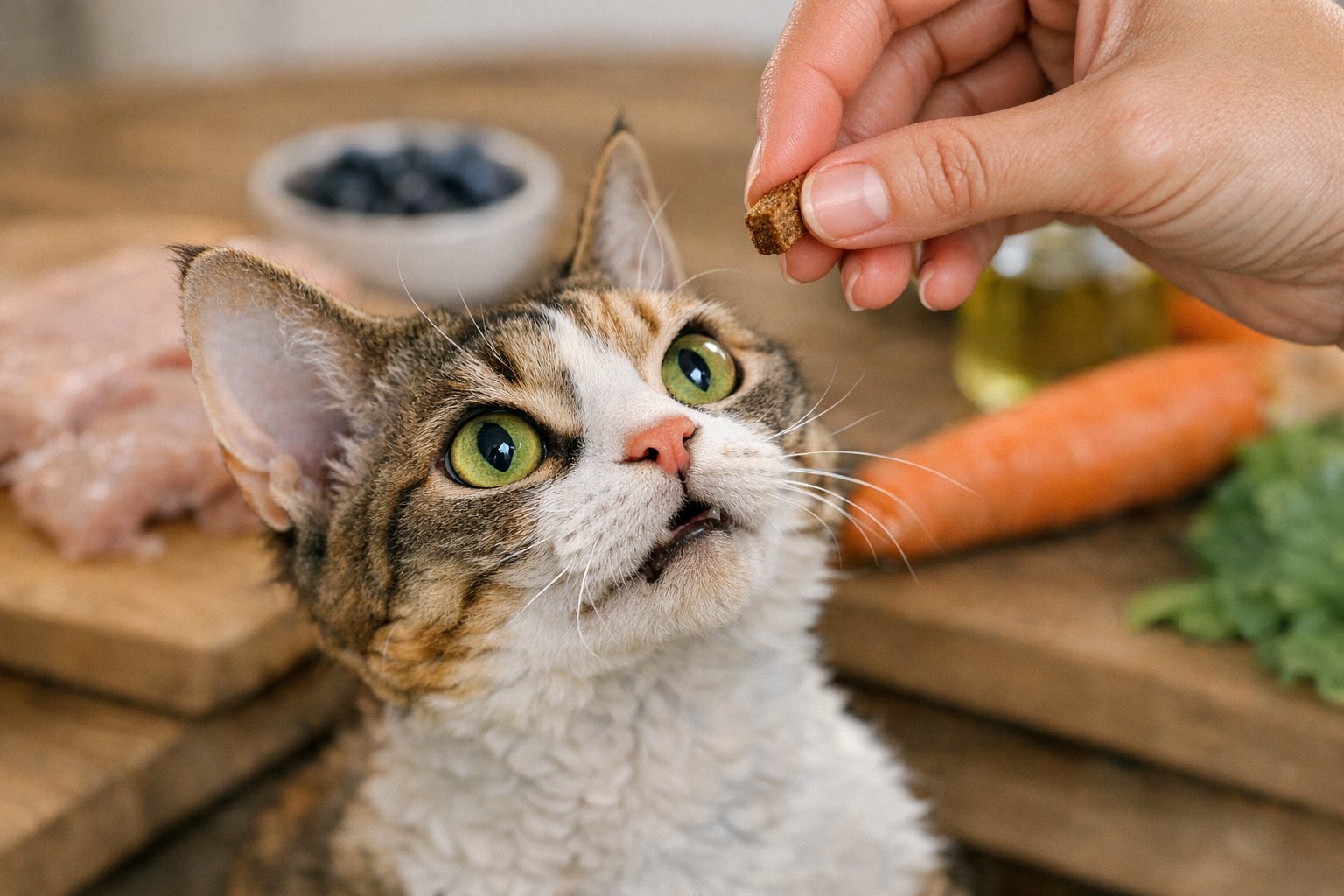 Limited-ingredient cat treats for cats with suspected food allergies from Plato Pet Treats