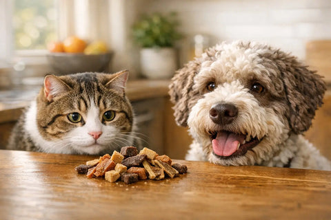 Manx cat sitting proudly with a tailless silhouette and expressive eyes