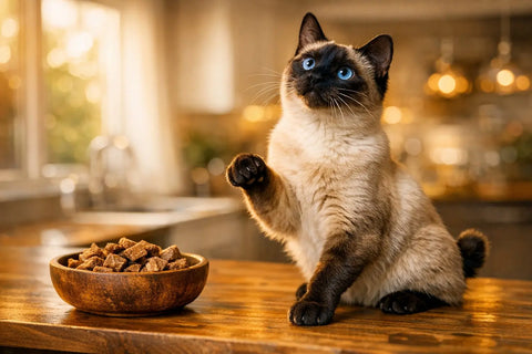 Mekong Bobtail cat with Siamese coloring and distinctive short tail