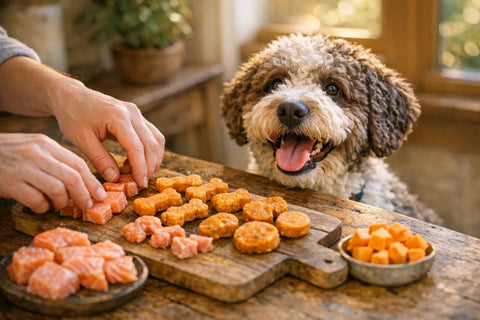 Natural dog treats made without artificial colors, flavors, or preservatives from Plato Pet Treats
