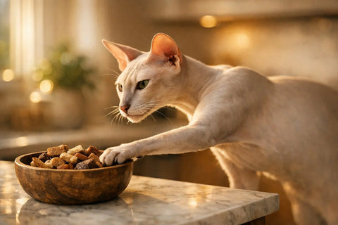 Elegant Peterbald hairless cat showcasing sleek body and refined features