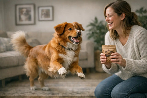 Happy rescue dogs enjoying their second chance at a loving home