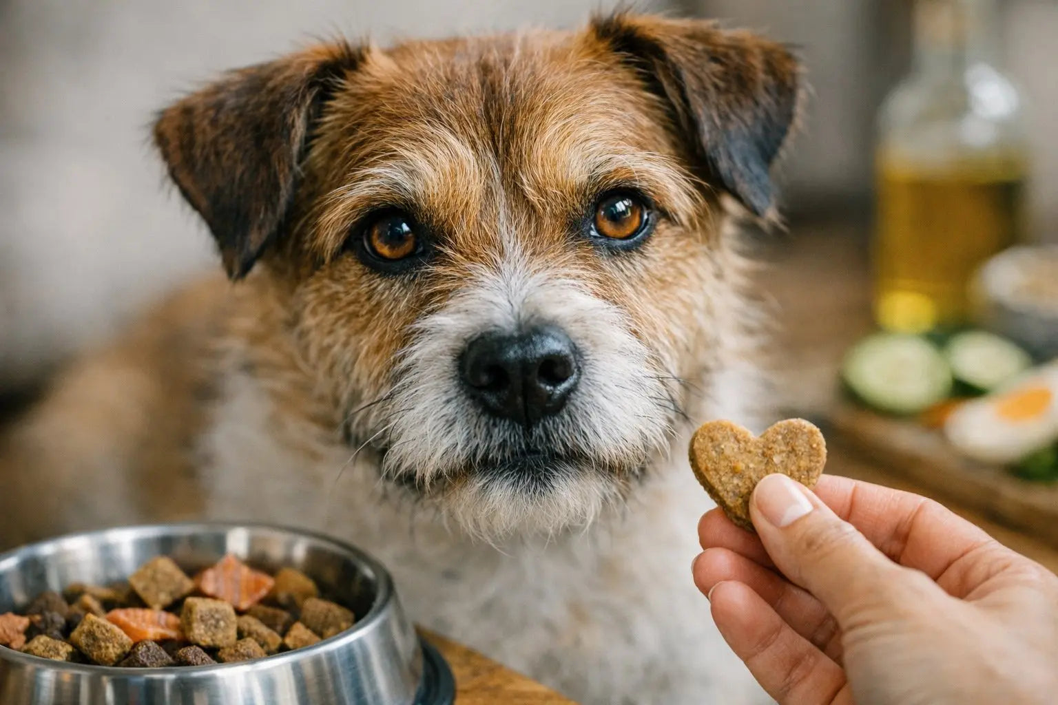 Skin and coat treats for dogs with omega rich ingredients for healthy skin and a shiny coat