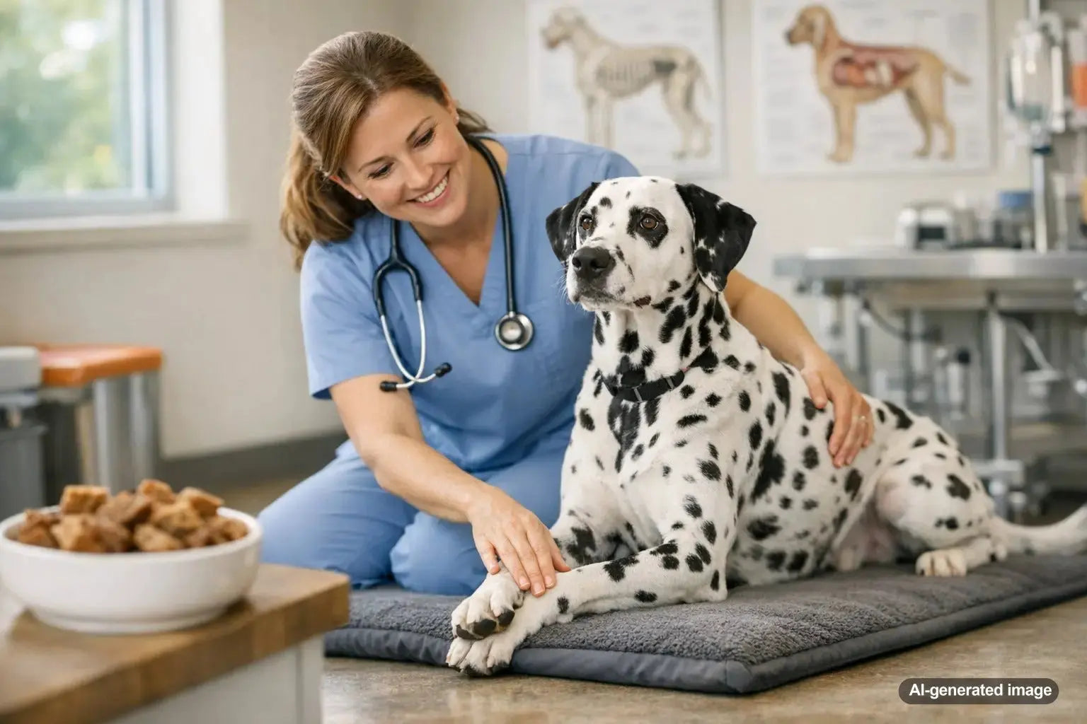 Dalmatian enjoying outdoor exercise supporting fitness and urinary health