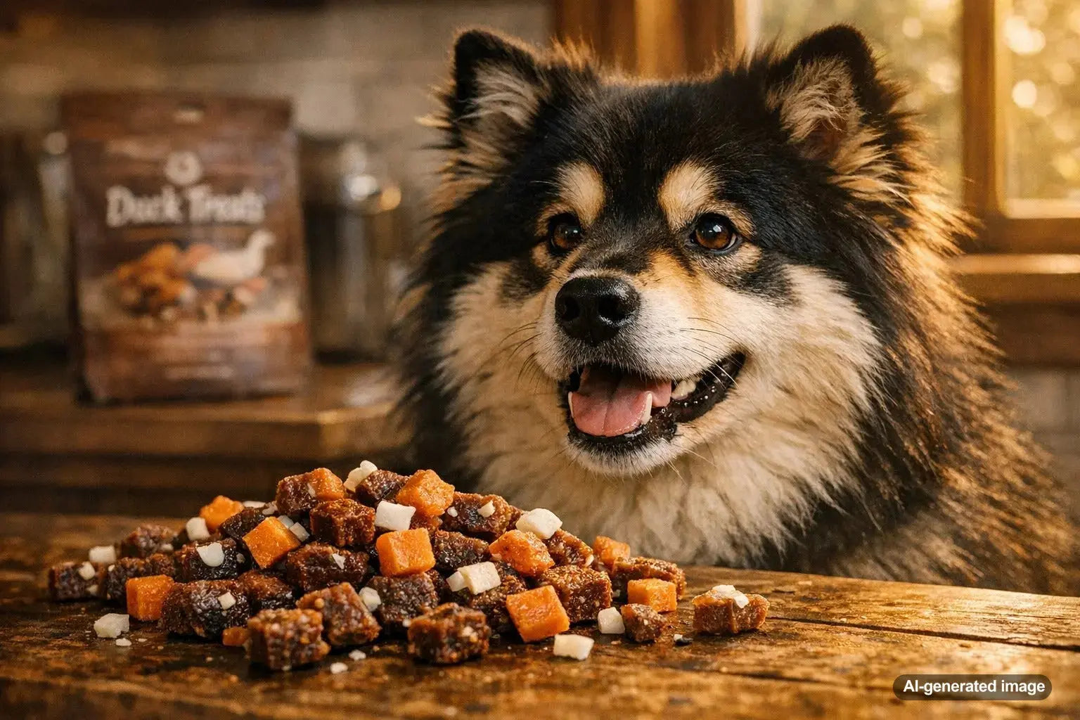Sweet potato and coconut glycerin chewy duck dog treats from Plato Pet Treats
