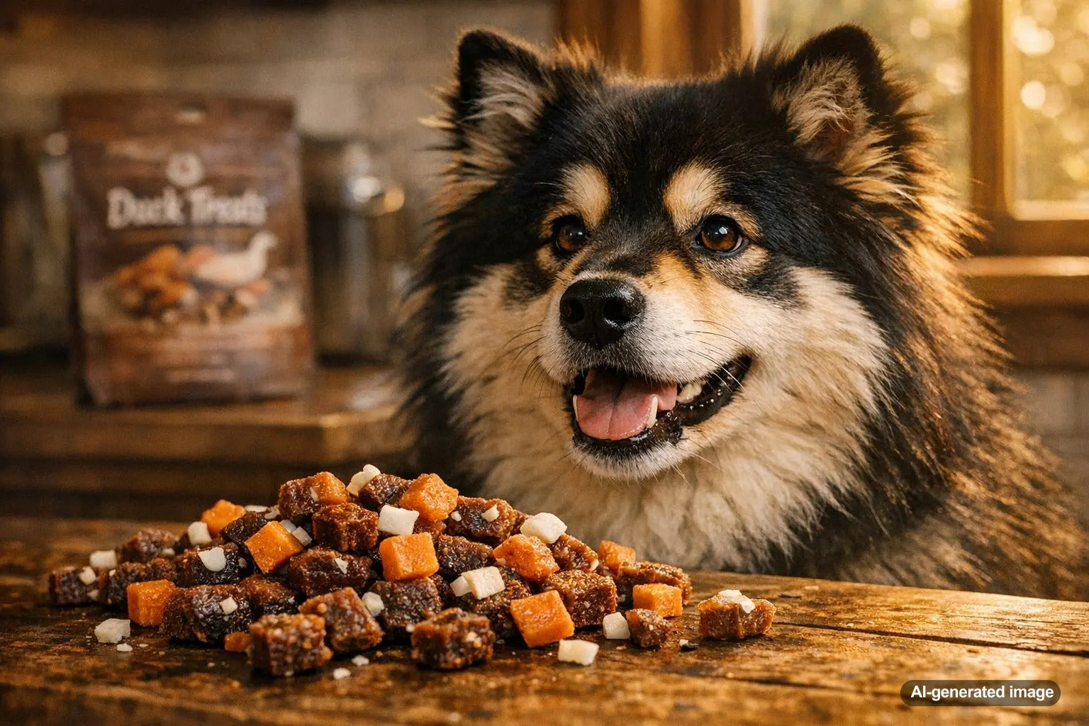 Sweet potato and coconut glycerin chewy duck dog treats from Plato Pet Treats