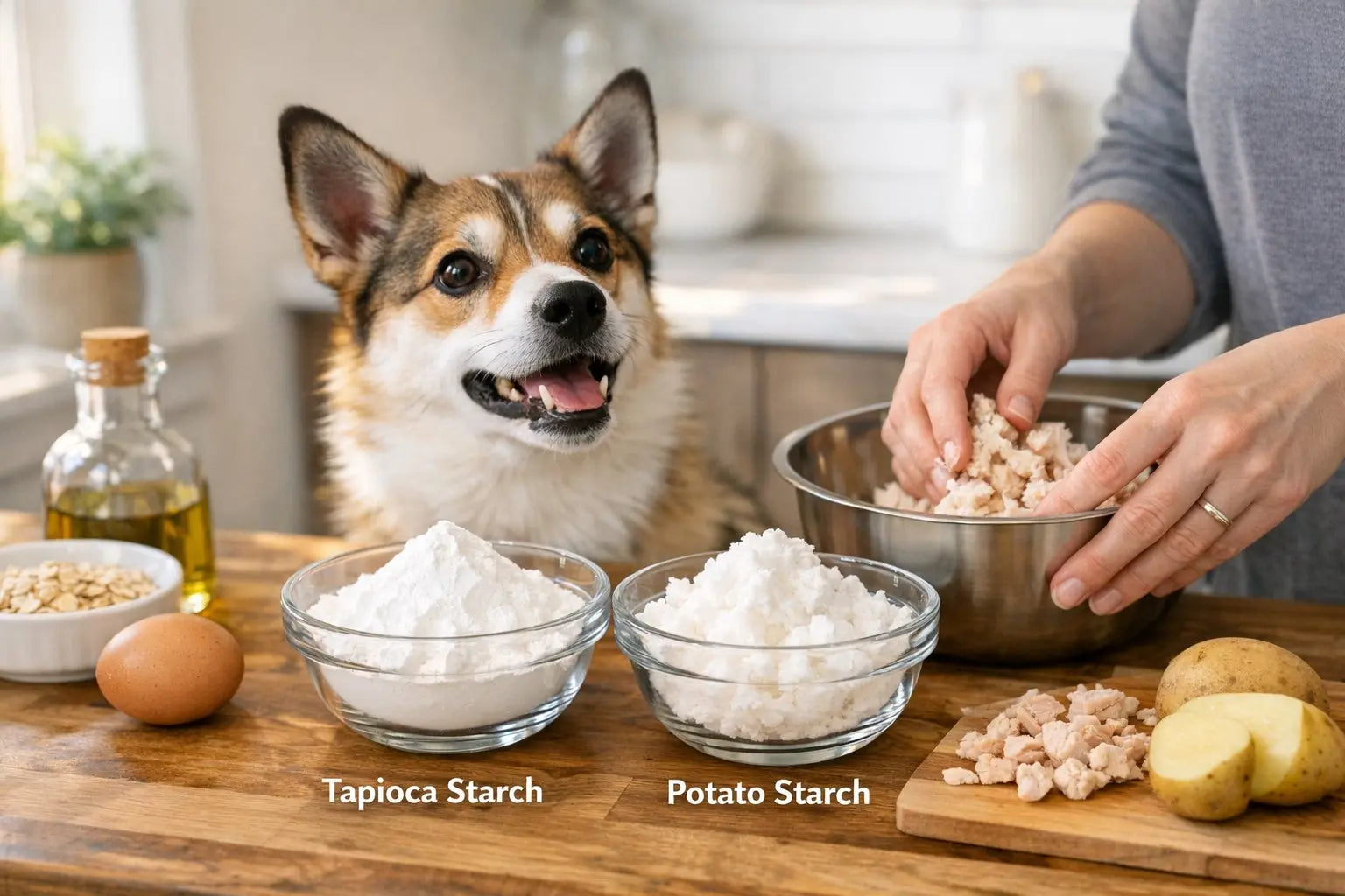 Tapioca starch vs potato starch comparison for dog treats and binders