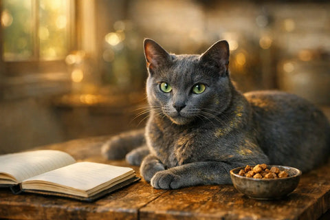 Asian Cat Group shorthair cat displaying a sleek coat and surprising color variations