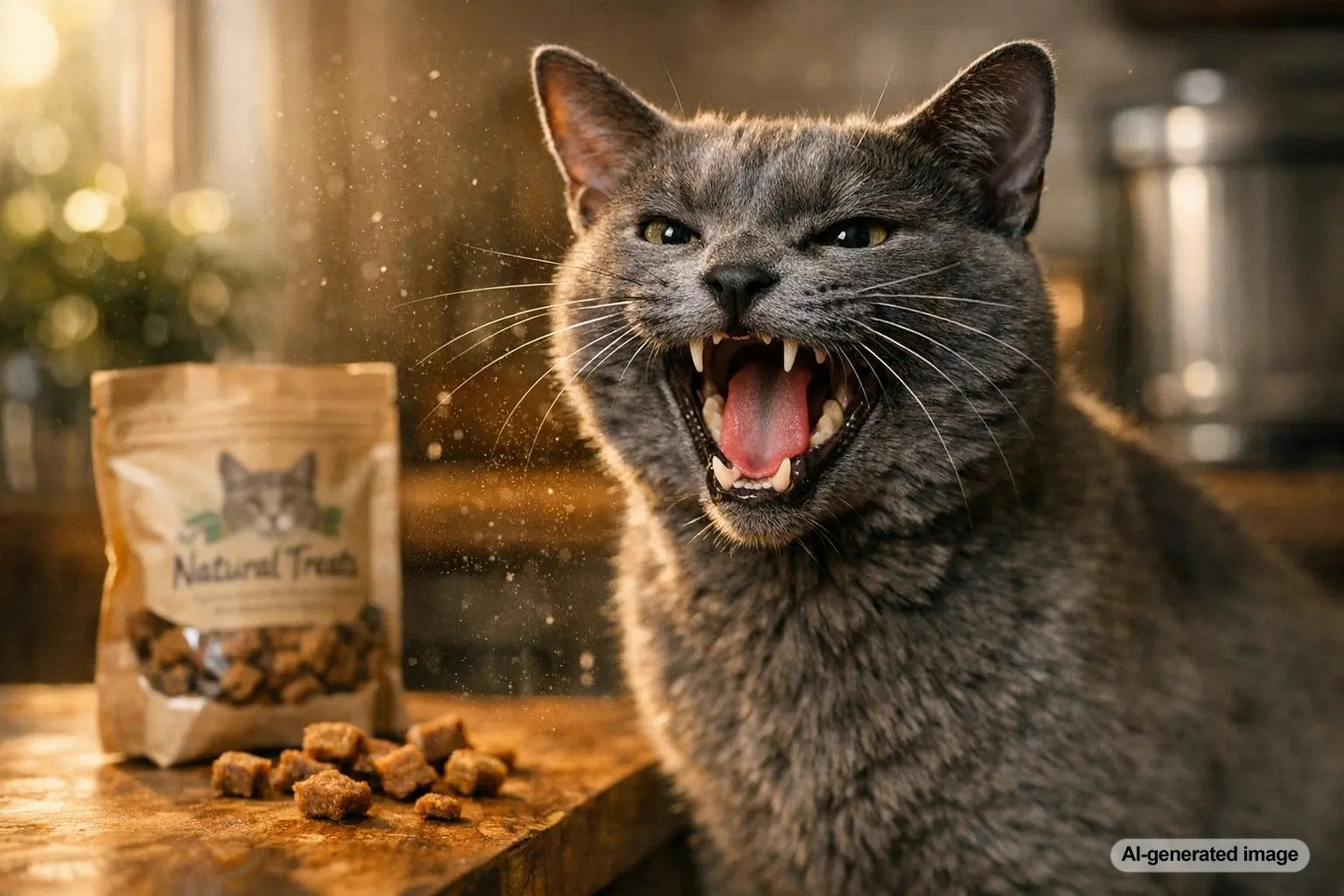 Chatty cat with a raspy meow illustrating the catterbox phenomenon