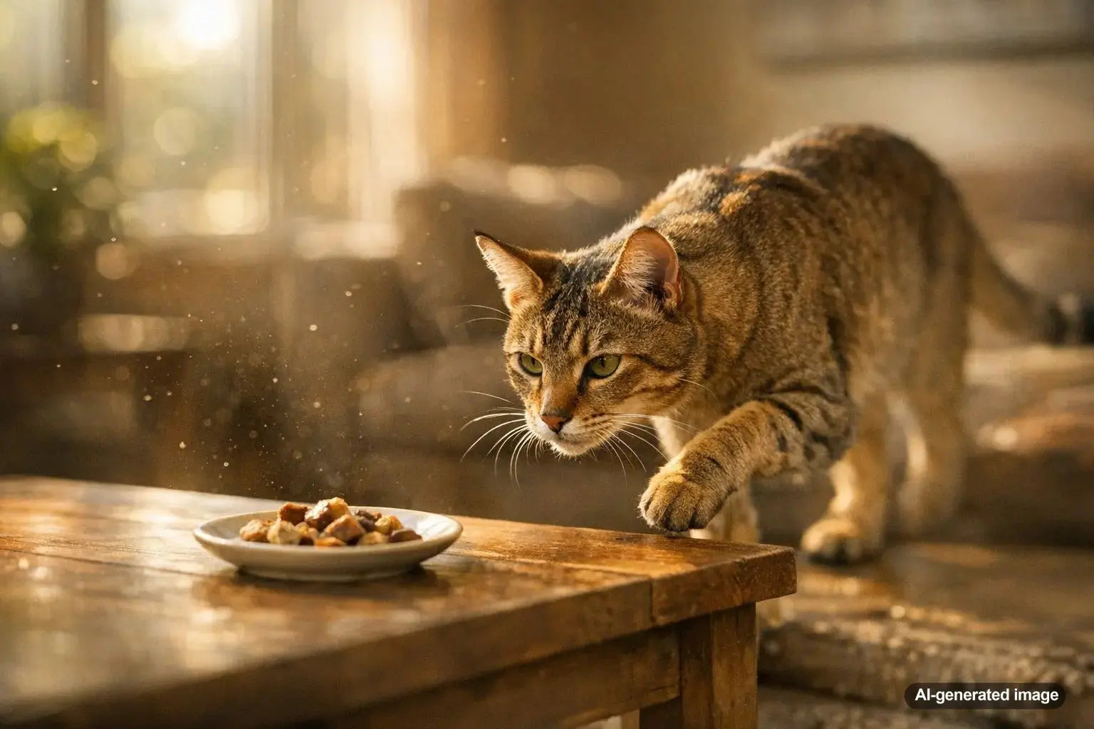 Chausie cat lounging indoors showing its wild jungle cat appearance at home