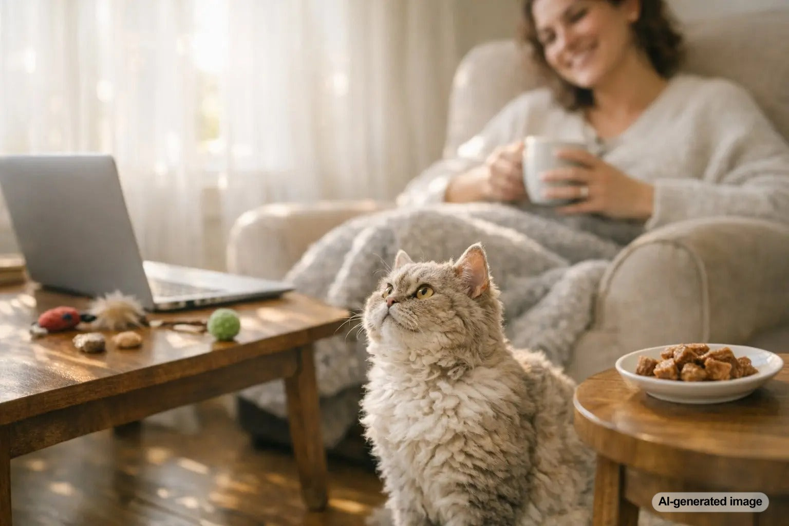Cat sitting on a lap illustrating feline affection and lap behavior