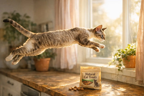 Cat performing a precise no-look leap onto a windowsill demonstrating feline agility and balance
