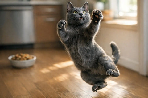 Cat Jumping High To Showcase Vertical Leap Science