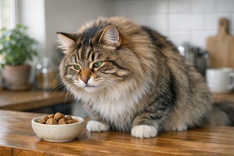Siberian Forest Cat relaxing indoors known for hypoallergenic traits