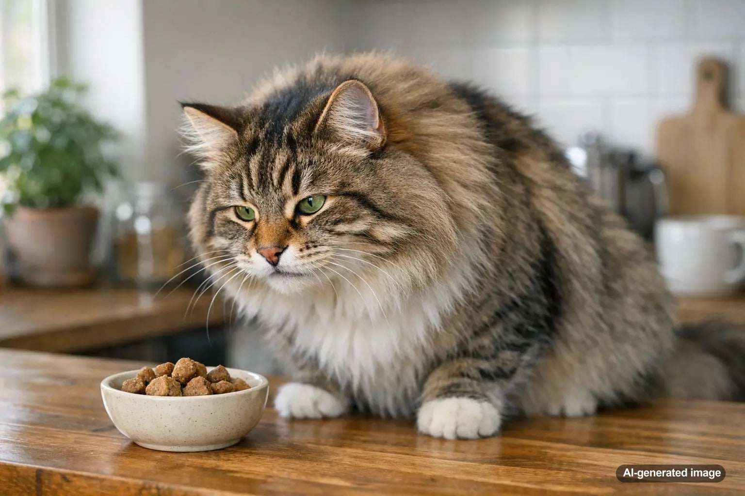 Siberian Forest Cat relaxing indoors known for hypoallergenic traits