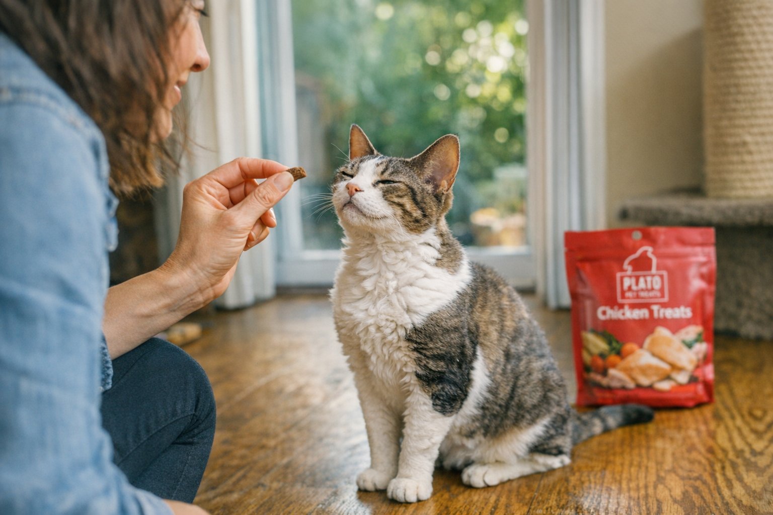 Relaxed cat giving a slow blink as a sign of trust and affection