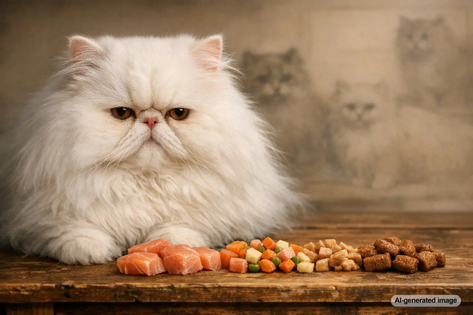 Close-up of a Persian cat showcasing its iconic flat face and expressive eyes