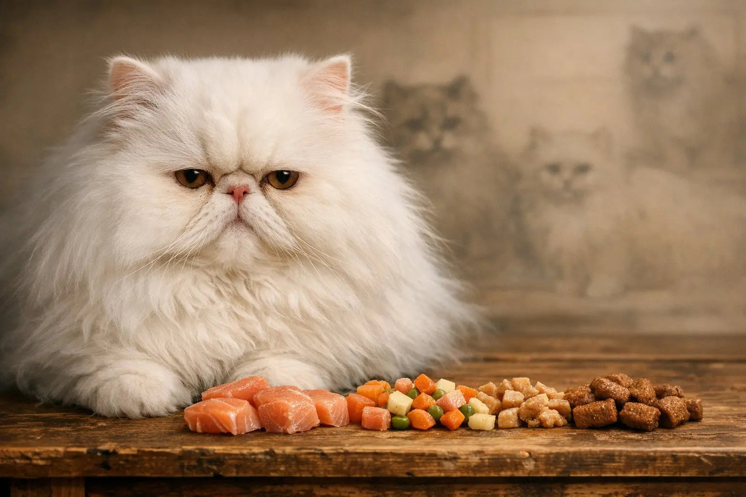 Close-up of a Persian cat showcasing its iconic flat face and expressive eyes