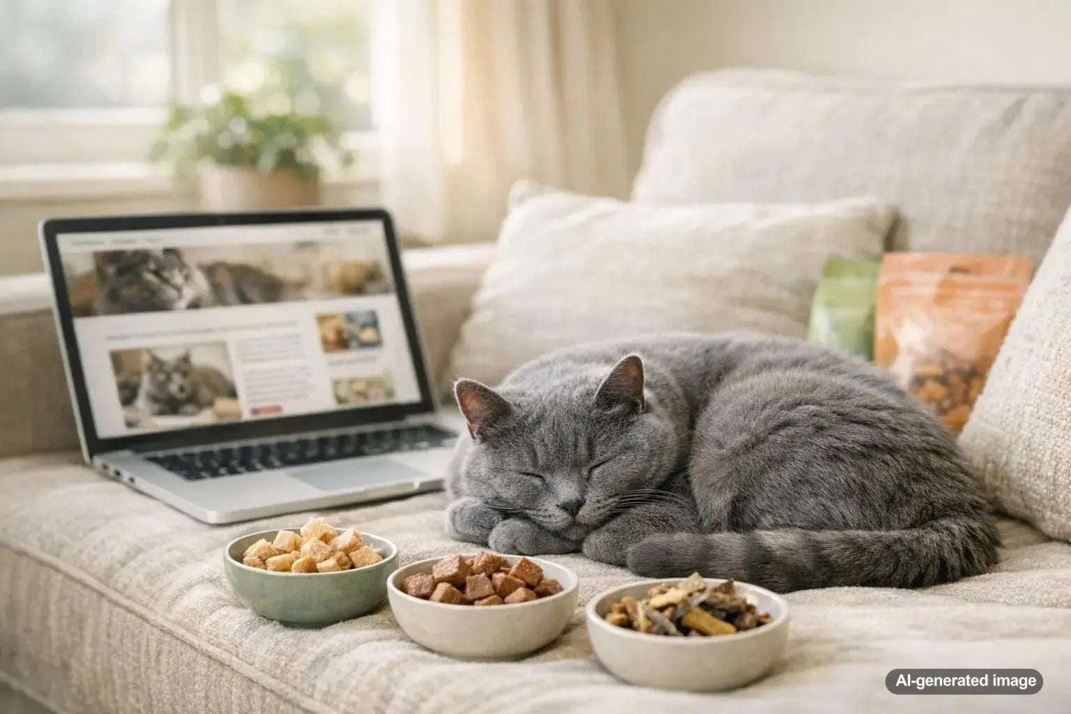 Top 10 Affectionate Cat Breeds That Love Cuddles featured image with a cuddly cat relaxing comfortably