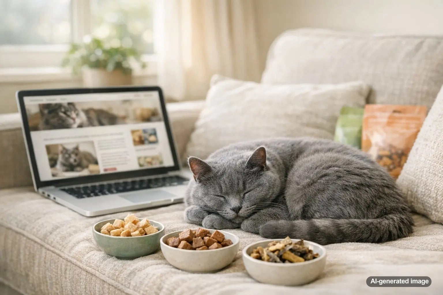 Top 10 Affectionate Cat Breeds That Love Cuddles featured image with a cuddly cat relaxing comfortably