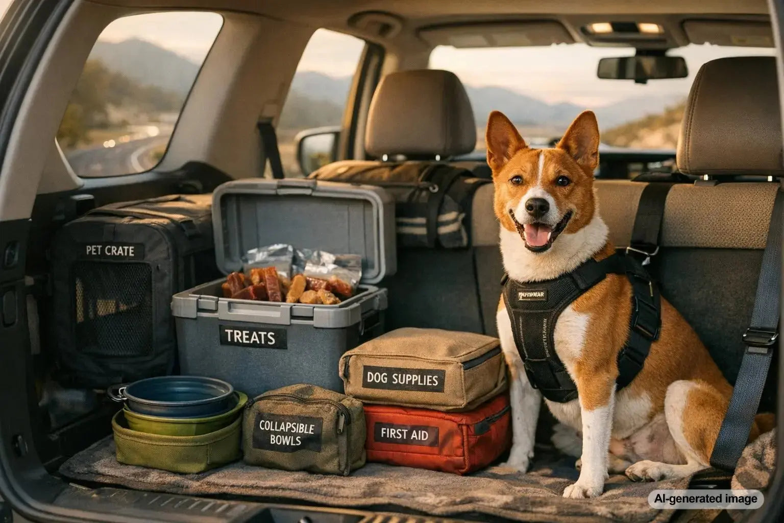 Dog relaxing during travel with tips for road trips and flights