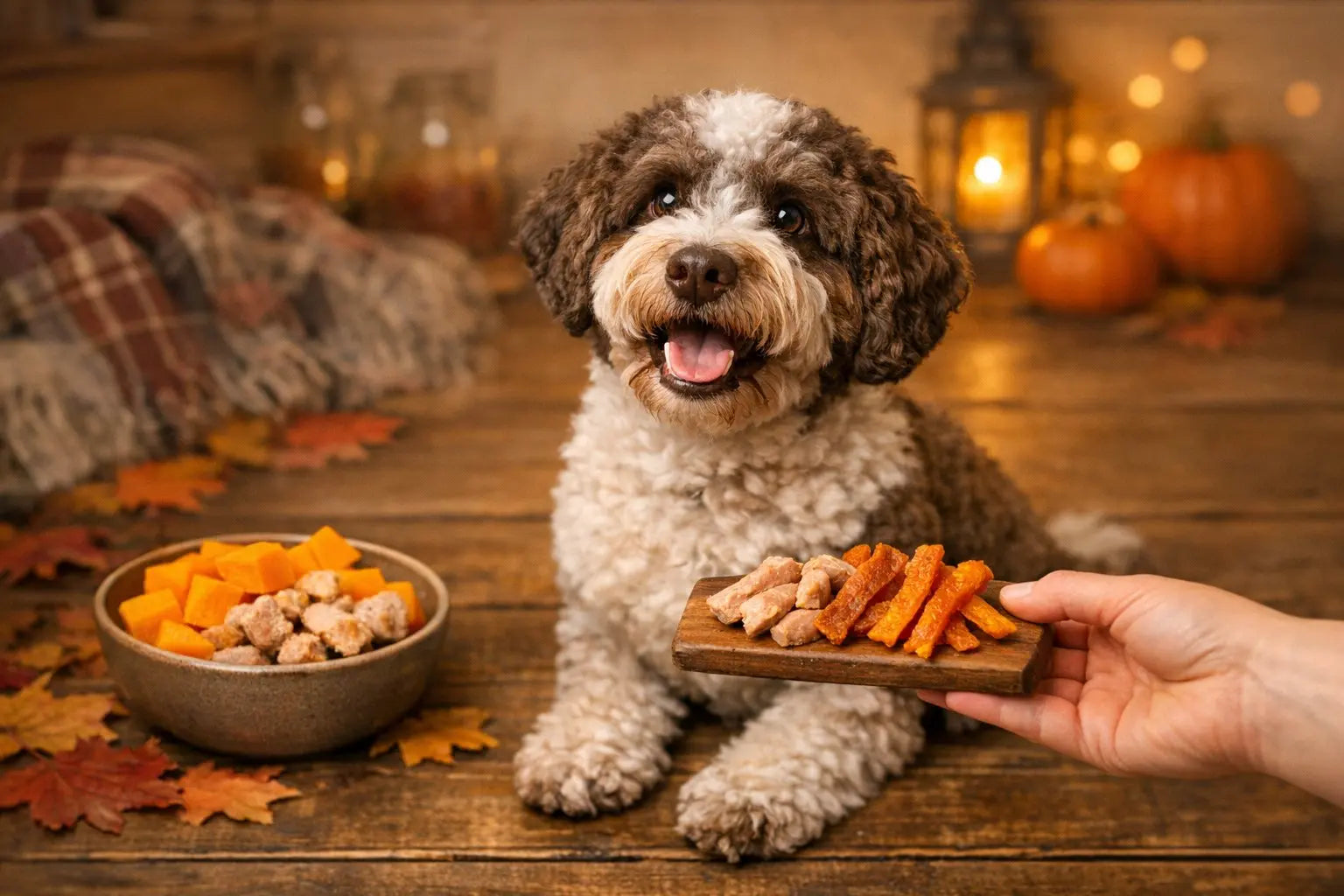 Turkey and pumpkin jerky dog treats fall inspired healthy snack for dogs