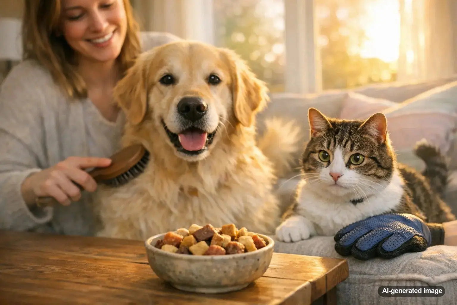 Using treats to make daily grooming a positive experience for dogs and cats