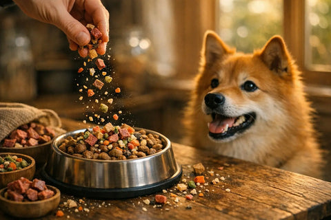 What are dog toppers added to a dog's meal for extra flavor and nutrition