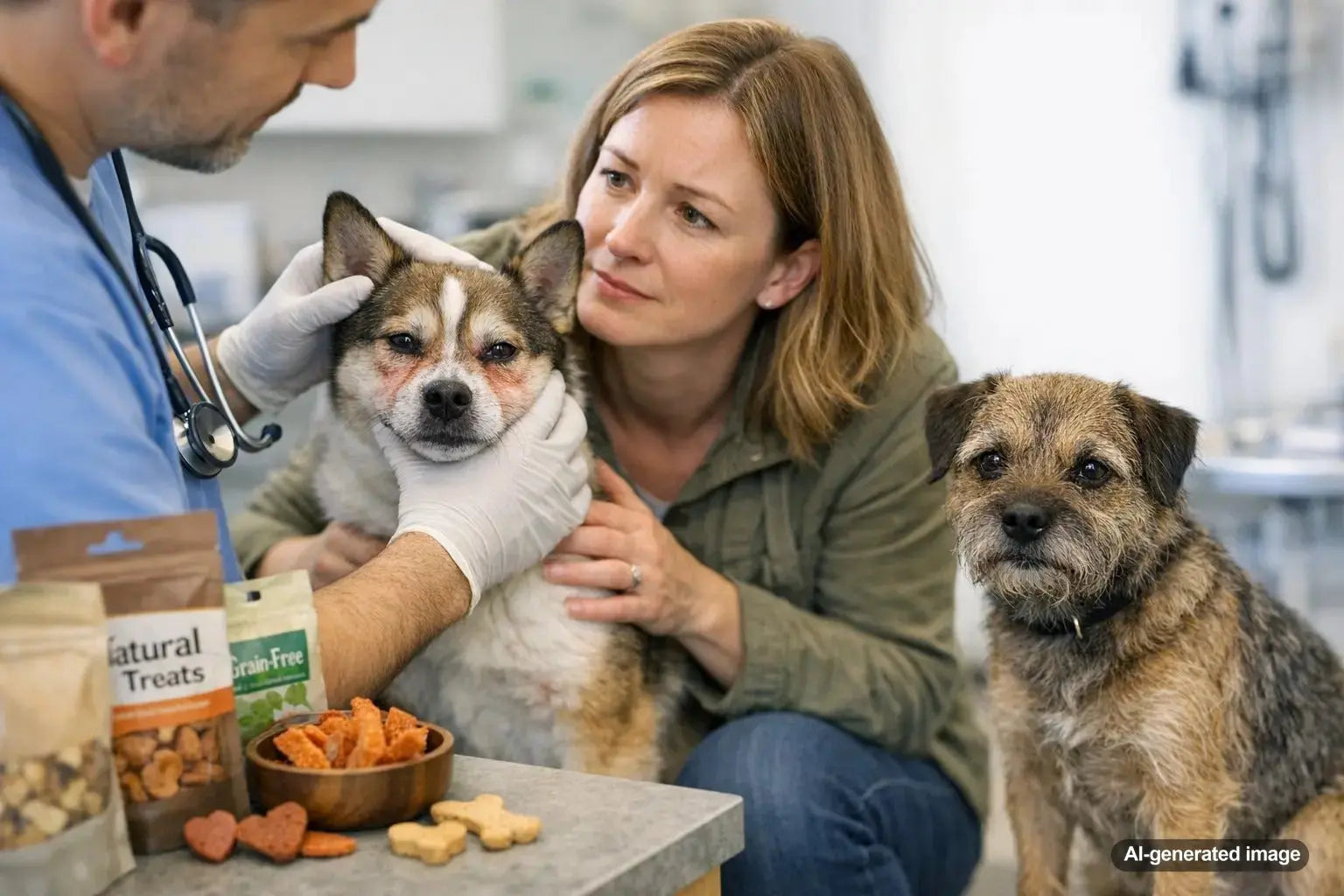 Dog experiencing mild digestive upset versus allergic reaction signs comparison