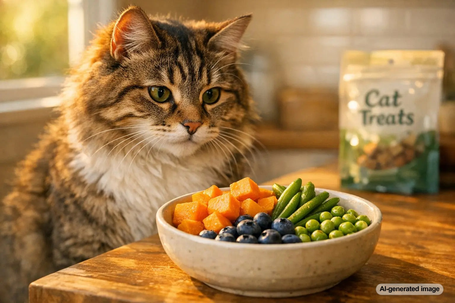 Safe non meat ingredients for cats with seafood allergies illustrated with cat friendly foods