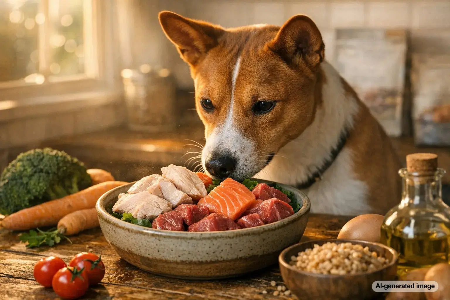 Happy dog enjoying allergy friendly protein treats