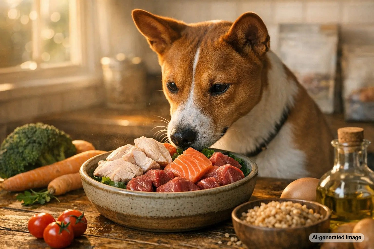 Happy dog enjoying allergy friendly protein treats