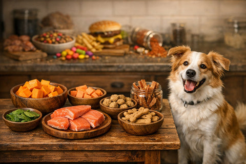 Dog with sensitive stomach resting comfortably after dietary changes for IBS