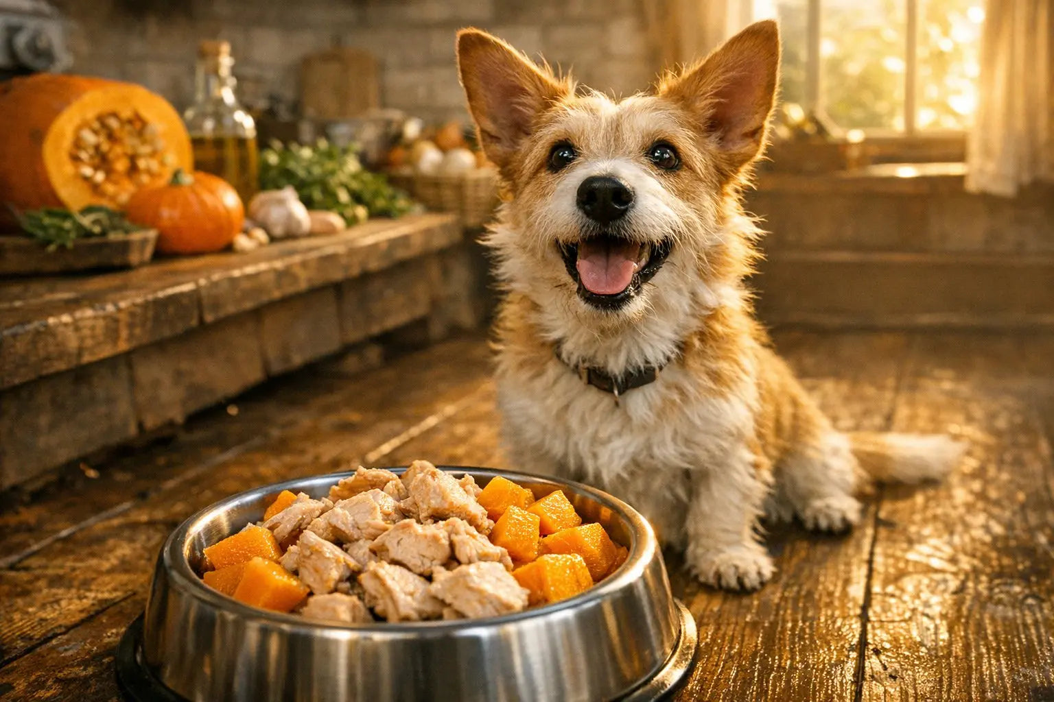 Cage-free chicken and pumpkin dog treats supporting healthy digestion