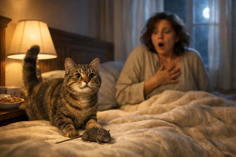 Cat bringing prey at night as a natural hunting behavior explained