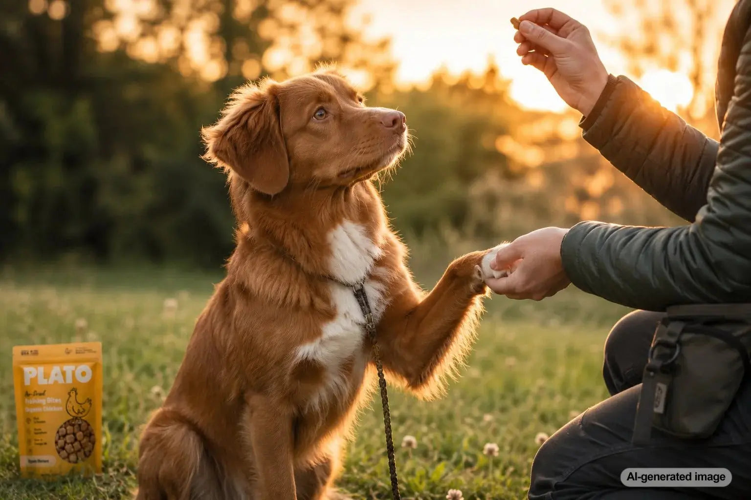 Dog enjoying food-based enrichment and working for treats during a fun training game