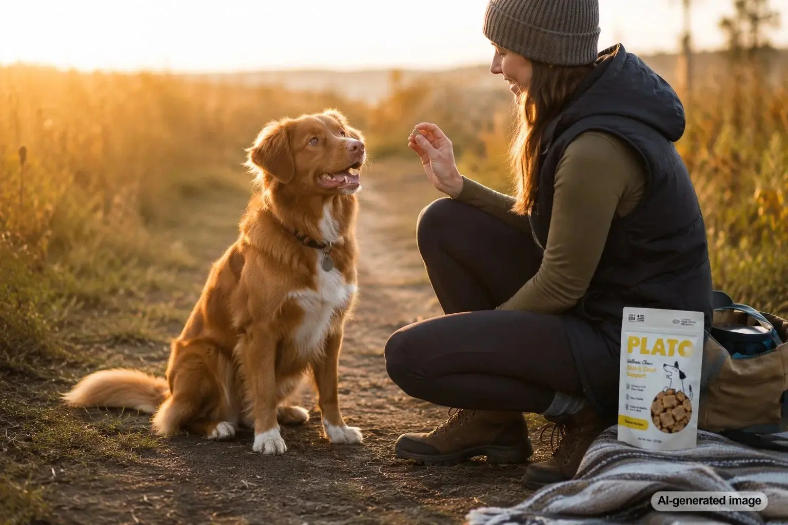 Dog beside a balanced meal illustrating zinc, selenium, and other trace minerals in dog diets