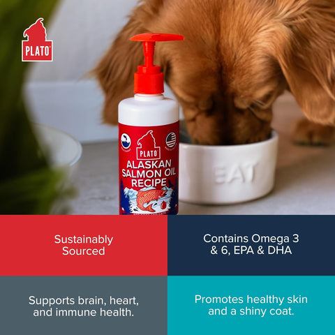 Plato Wild Alaskan Salmon Oil Topper For Dogs & Cats Plato Wild Alaskan Salmon Oil Topper For Dogs & Cats