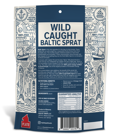 Wild Caught Baltic Sprat Fish Dog Treats