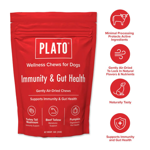 Air-Dried Wellness Chews Immunity & Gut Plato Pet
