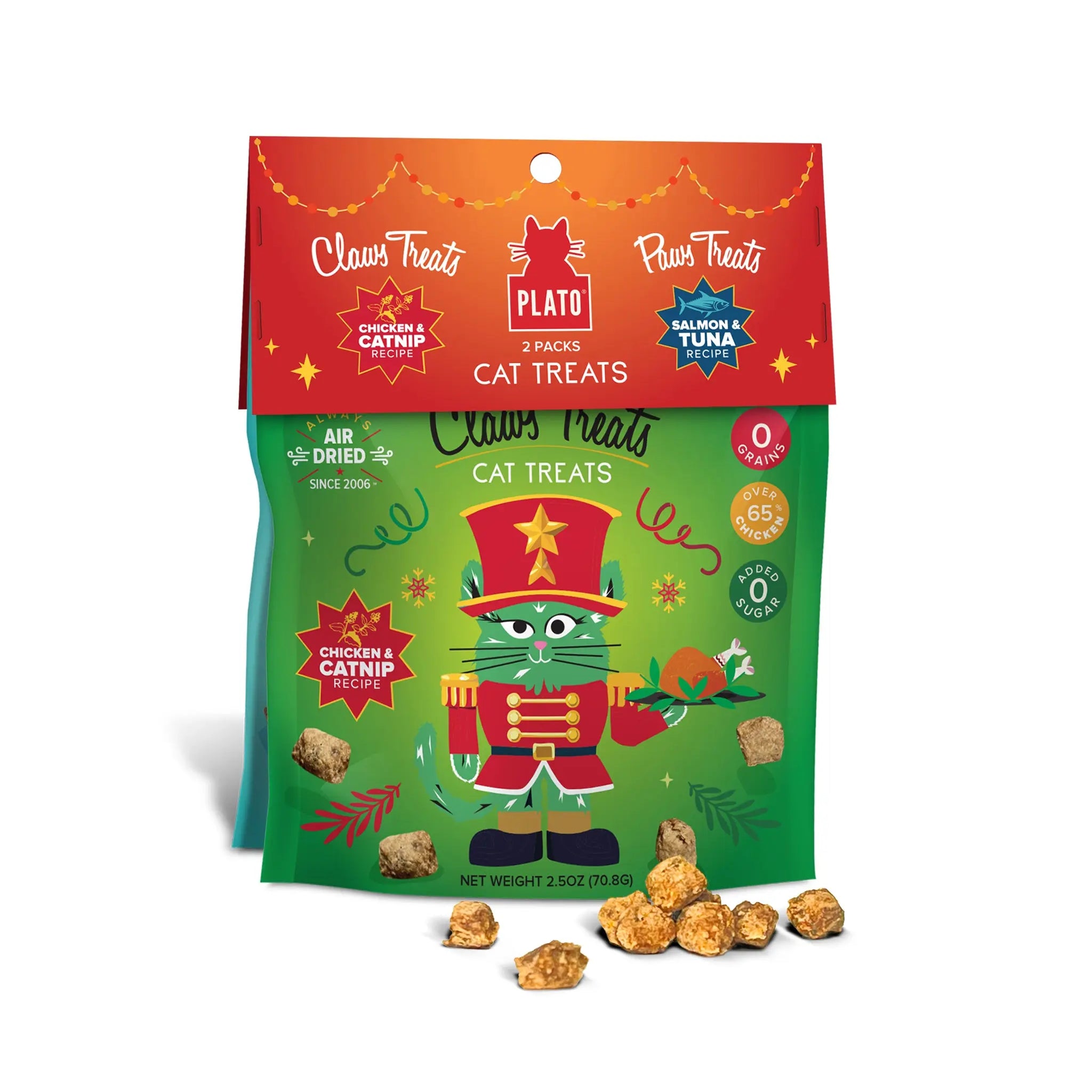 Paws & Claws Cat Treats 2 Pack Plato Pet Treats