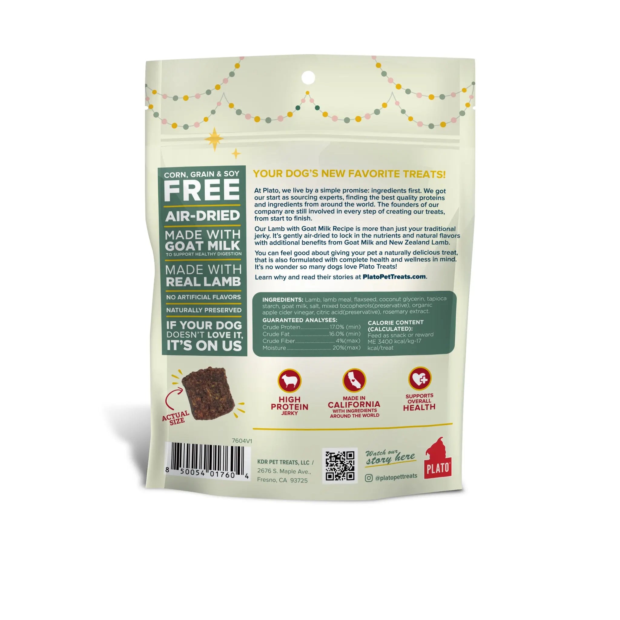 Santa's Cookies Lamb and Goat Milk Plato Pet Treats