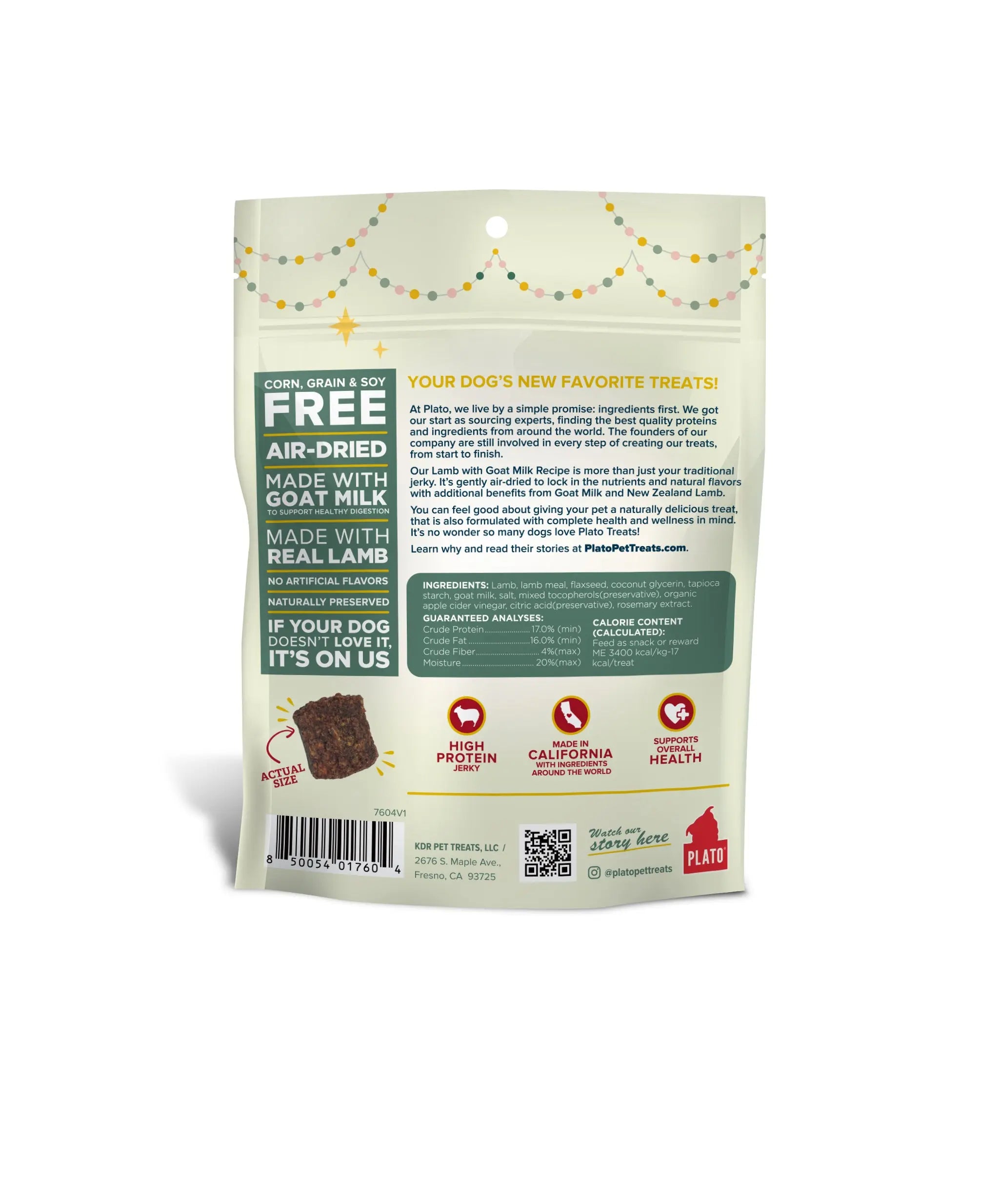 Santa's Cookies Lamb and Goat Milk Plato Pet Treats