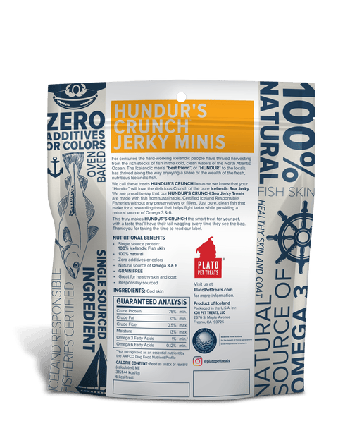 Hundur's Crunch Jerky Minis Fish Dog Treats