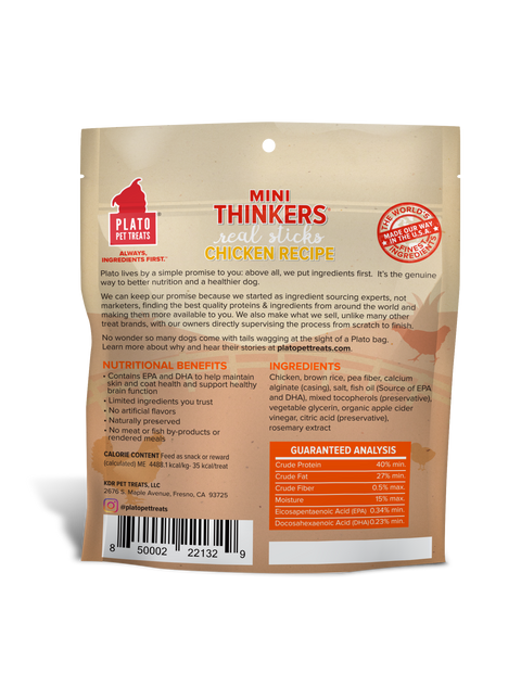 Mini Thinkers Chicken Meat Stick Dog Treats